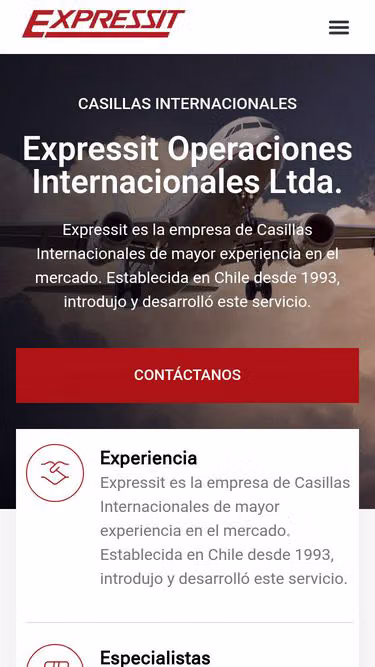 Screenshot of expressit.cl