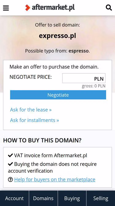 Screenshot of expresso.pl