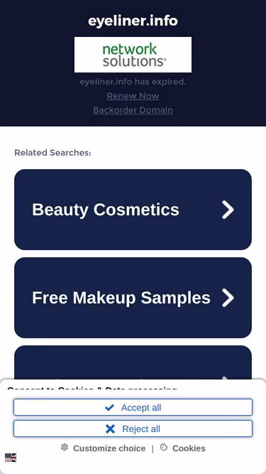 Screenshot of eyeliner.info