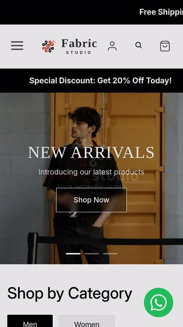Screenshot of fabricstudio.store