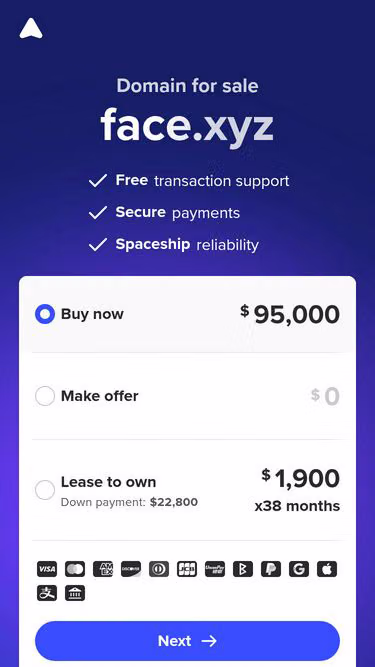 Screenshot of face.xyz