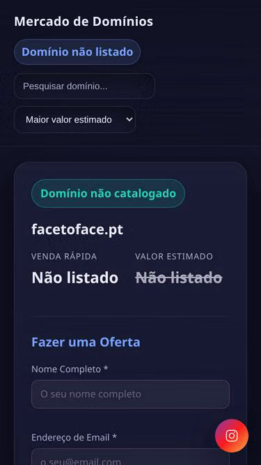 Screenshot of facetoface.pt