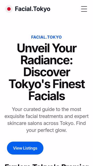 Screenshot of facial.tokyo