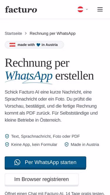 Screenshot of facturo.ai