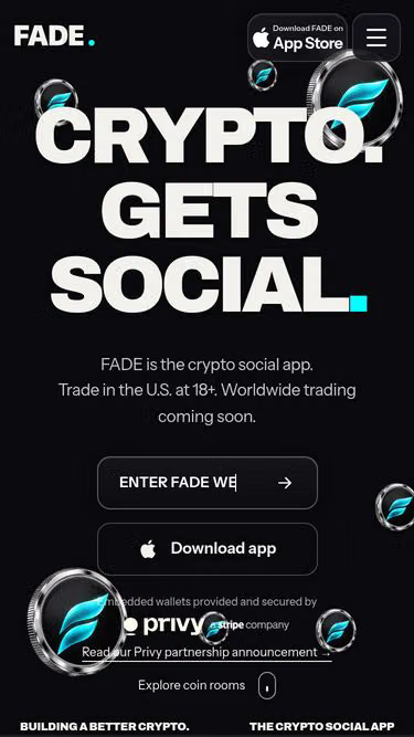 Screenshot of fade.family