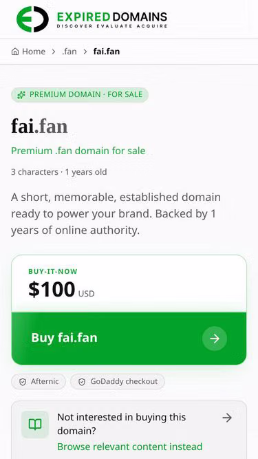 Screenshot of fai.fan