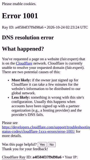 Screenshot of fair.expert
