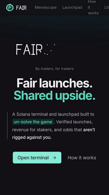 Screenshot of fair.market