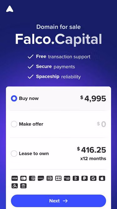 Screenshot of falco.capital