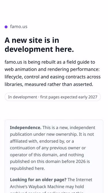 Screenshot of famo.us