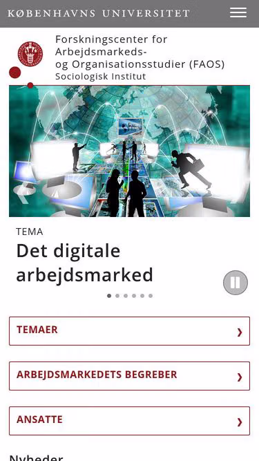 Screenshot of faos.dk