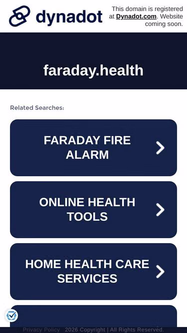 Screenshot of faraday.health