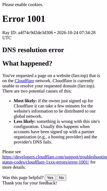 Screenshot of farr.top