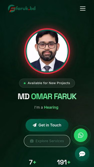 Screenshot of faruk.bd