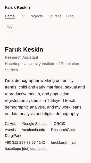 Screenshot of faruk.page