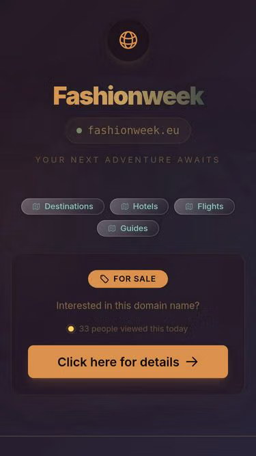 Screenshot of fashionweek.eu