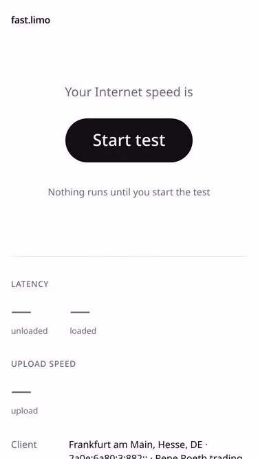 Screenshot of fast.limo