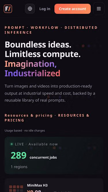 Screenshot of fastart.ai