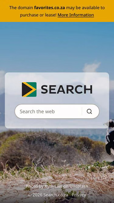 Screenshot of favorites.co.za