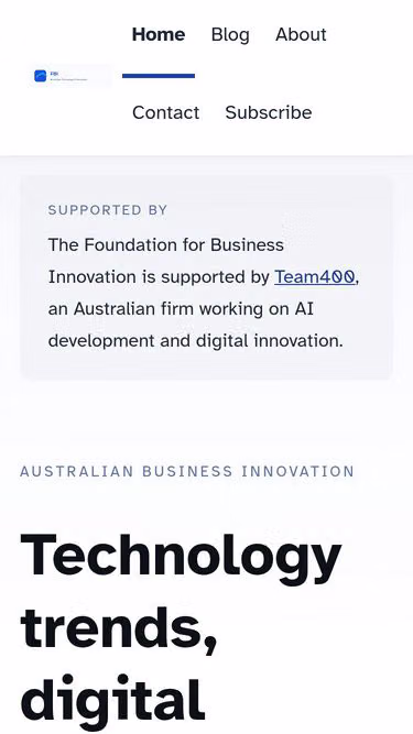 Screenshot of fbi.org.au