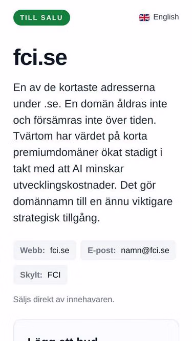 Screenshot of fci.se