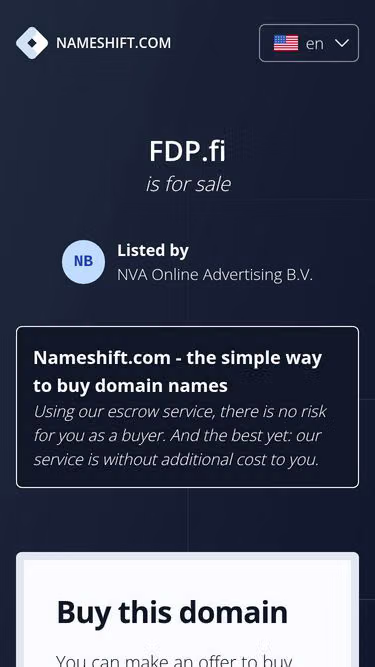 Screenshot of fdp.fi