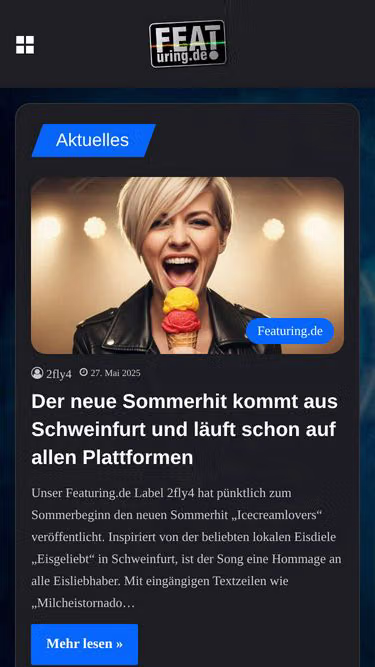 Screenshot of featuring.de