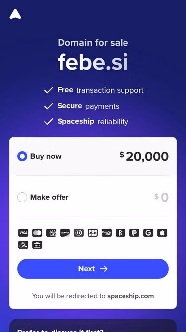 Screenshot of febe.si
