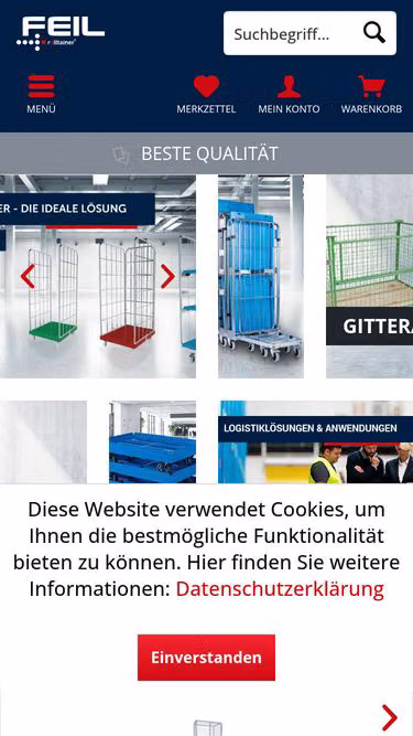 Screenshot of feil.shop