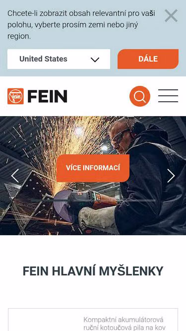 Screenshot of fein.cz