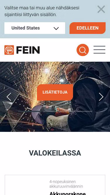 Screenshot of fein.fi