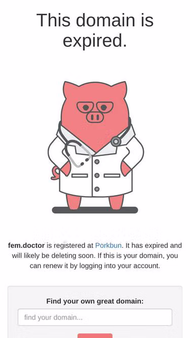 Screenshot of fem.doctor