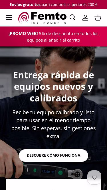 Screenshot of femto.es