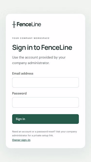 Screenshot of fenceline.cloud