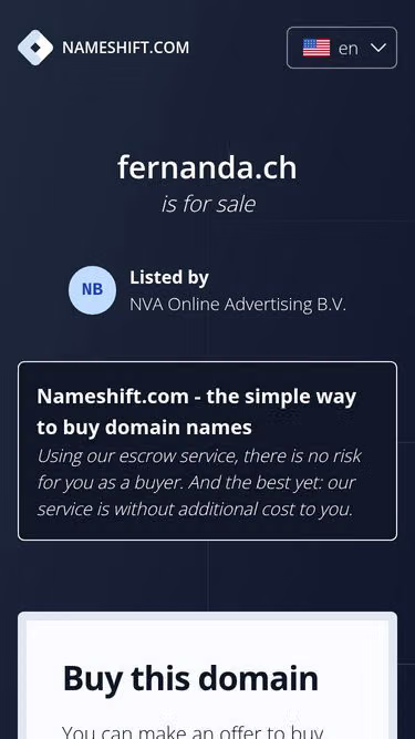 Screenshot of fernanda.ch
