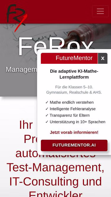 Screenshot of ferox.de