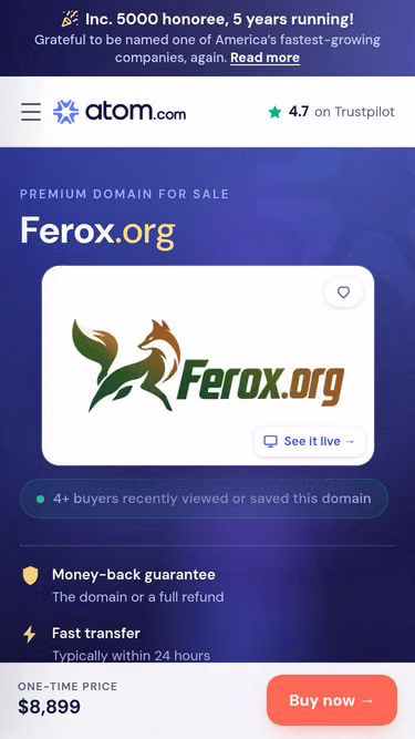 Screenshot of ferox.org