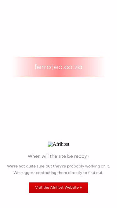 Screenshot of ferrotec.co.za