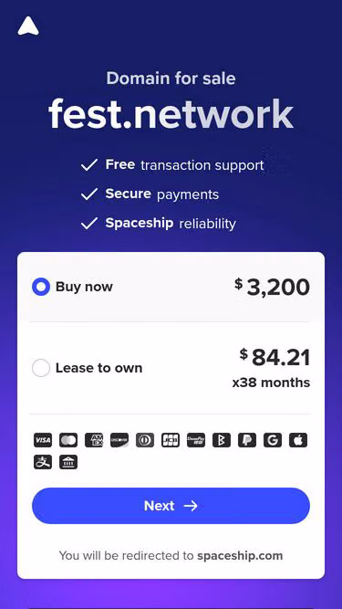 Screenshot of fest.network