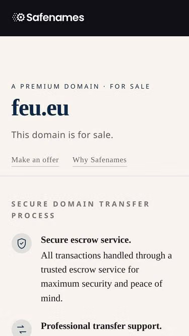 Screenshot of feu.eu