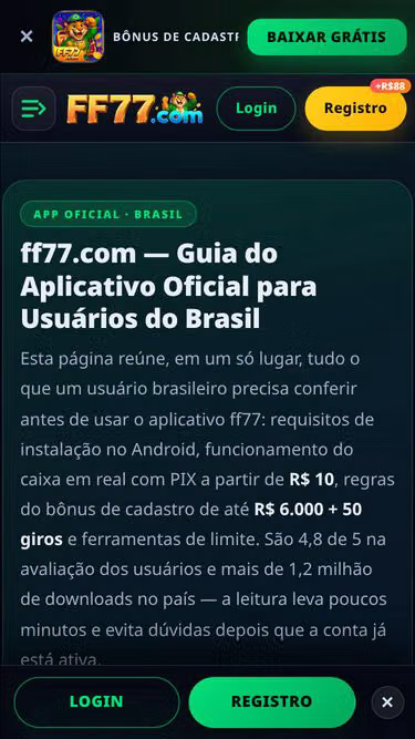 Screenshot of ff77.com.br