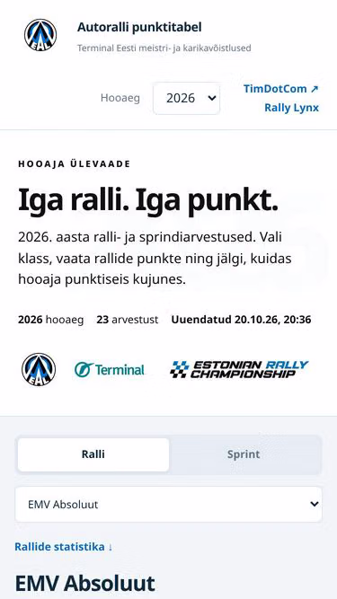 Screenshot of fia.ee