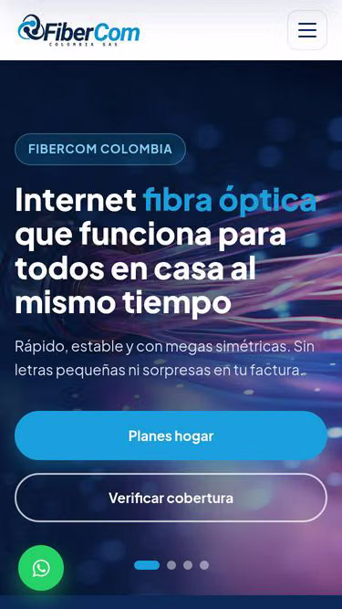 Screenshot of fibercom.com.co