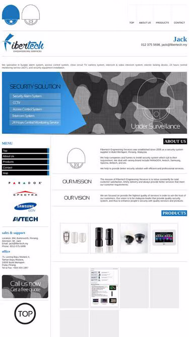 Screenshot of fibertech.my