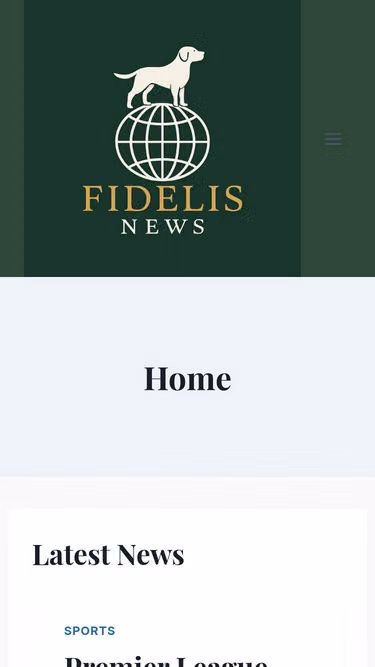 Screenshot of fidelis.news