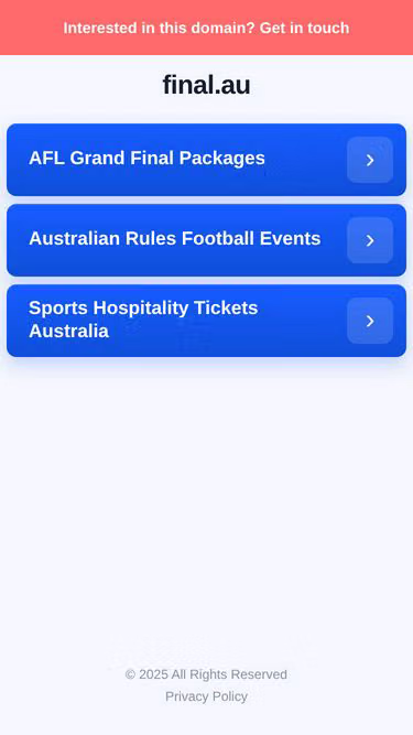 Screenshot of final.au