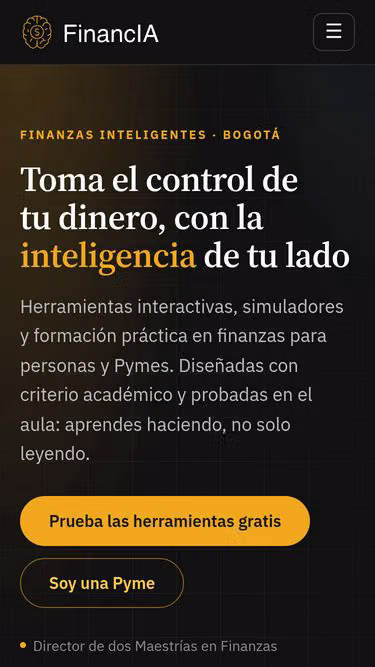 Screenshot of financia.com.co