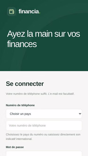 Screenshot of financia.studio