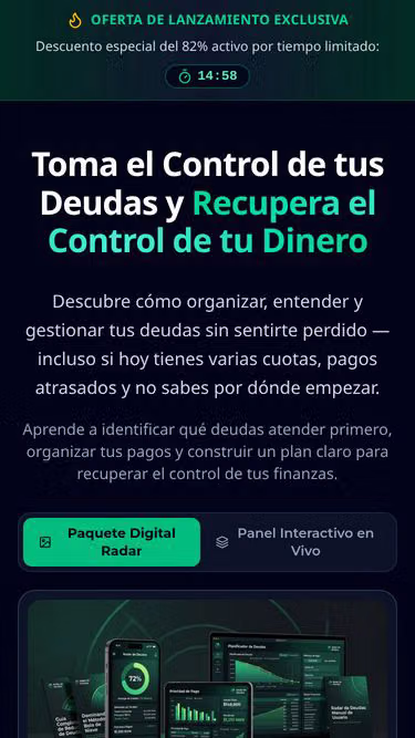 Screenshot of finanzas.business