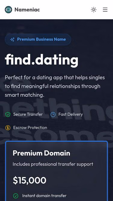 Screenshot of find.dating